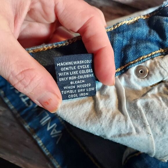 Vanilla Star Blue Jean Shorts with Yellow Embroidery - Picture 6 of 14